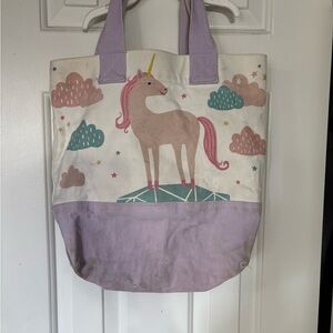 Pottery Barn Kids Unicorn Canvas Tote Bag Play Sold As Is